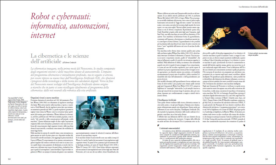 Il saggio La cibernetica e le scienze dell'artificiale di Roberto Cordeschi, su Historia. Il Novecento di Federico Motta Editore