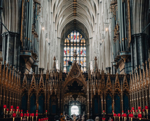 Interno dell'abbazia di Westminster