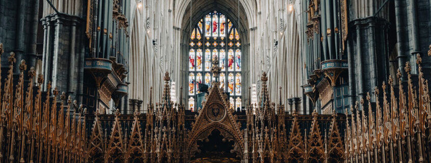 Interno dell'abbazia di Westminster