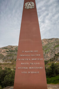 Memoriale delle vittime della strage di Capaci, in cui perse la vita Giovanni Falcone