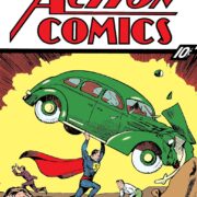La copertina del primo numero di Action Comics con la prima storia di Superman, giugno 1938